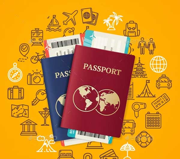 Passport Wedding Invitation Templates