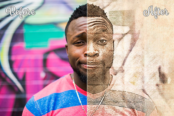 Pastel Drawing Paint Photoshop Actions