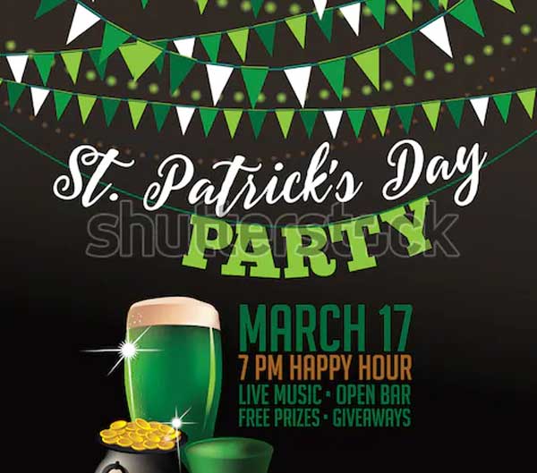 Patricks Day Green Beer Party Flyer