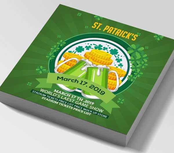 Patricks Day Square Flyer Template