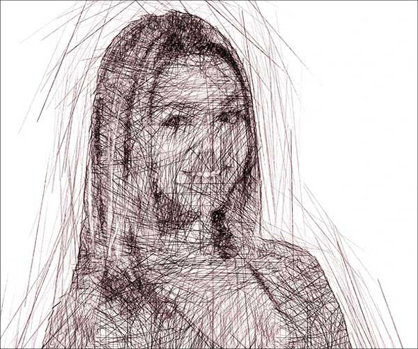 Pen Scribble Sketch Photoshop Action