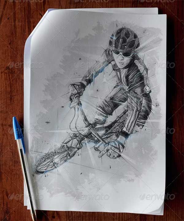 Pencil Artwork Mockup Template