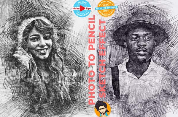 Pencil Drawing Effect Photoshop Actions