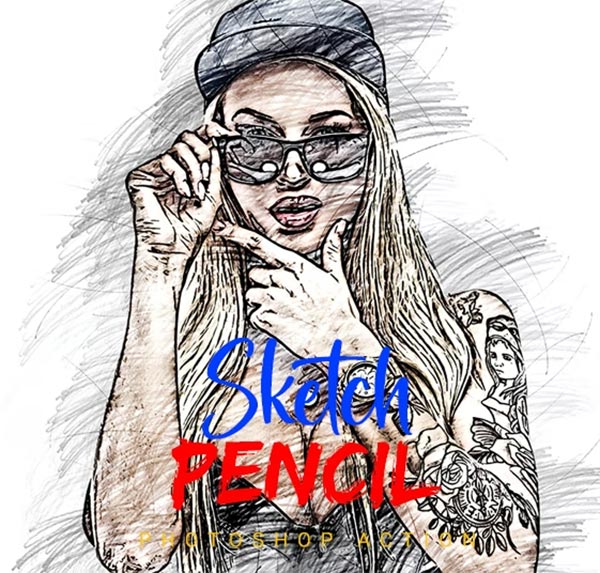 Pencil Sketch Photoshop, ABR Action