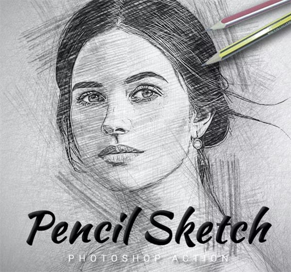 Pencil Sketch Photoshop Actions Design