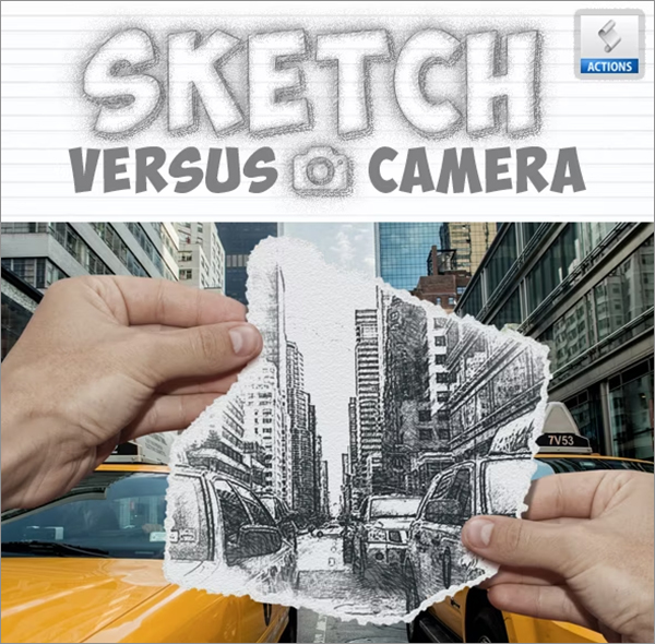 Pencil Sketch Camera Photo Effect Photoshop Action