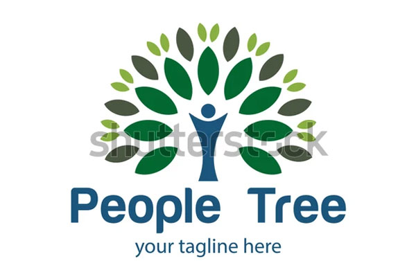 People Tree Vector Logo Template