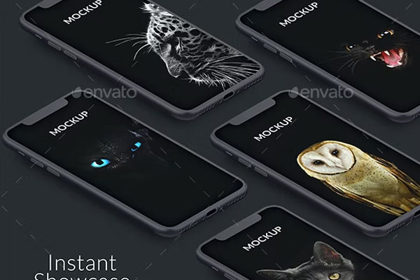 Perspective Iphone X Mockup Templates