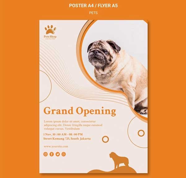 Pet Shop with Dog Free Psd