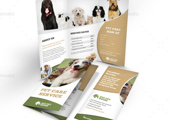 Pet and Animal Care Trifold Brochure