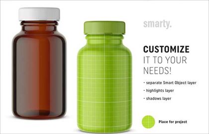 Pharmacy Amber Jar Mockup
