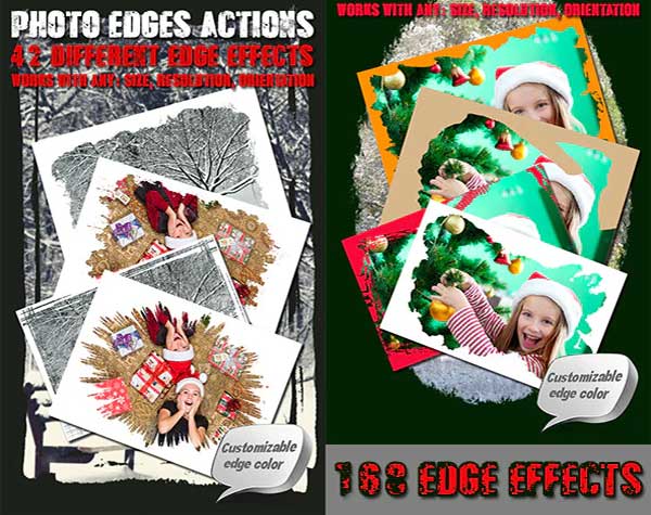 Photo Edges Actions for Photoshop Bundle