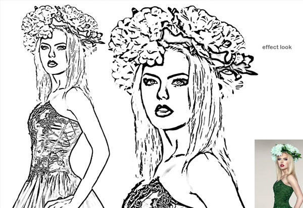 Photo Outline Photoshop Action