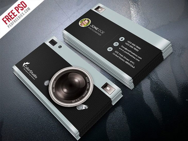 Photography Business Card Template Free PSD