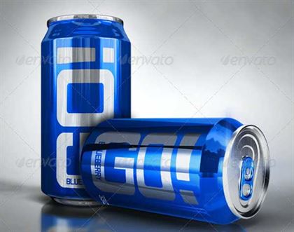 Photorealistic Soda Can PSD Mockup