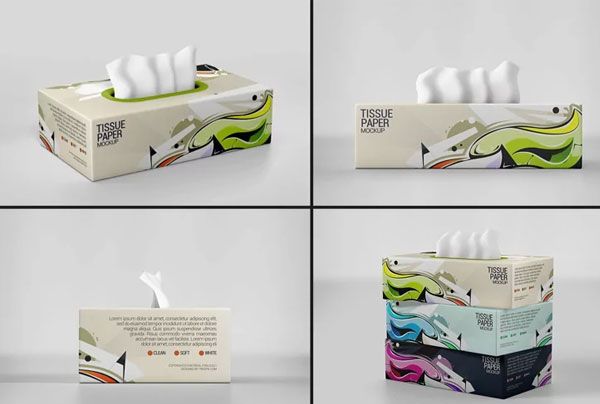 Photoshop Tissue Paper Box Mockup