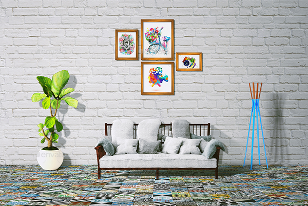 Picture Art Mockup Design Template