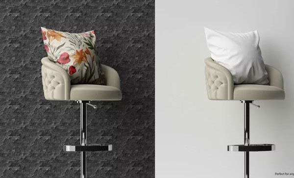 Pillows on a Chair Mockup
