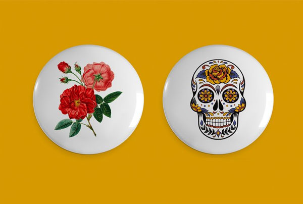 Pin Badge Mockup PSD