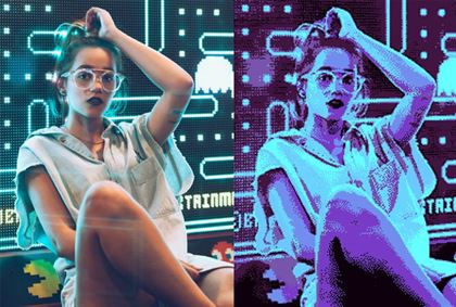 Pixel Art Photoshop Action