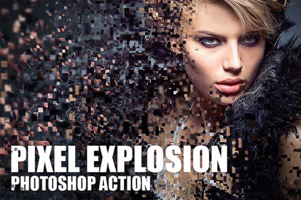 Pixel Explosion Photoshop Action