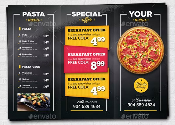 Pizza Restaurant Menu Flyer