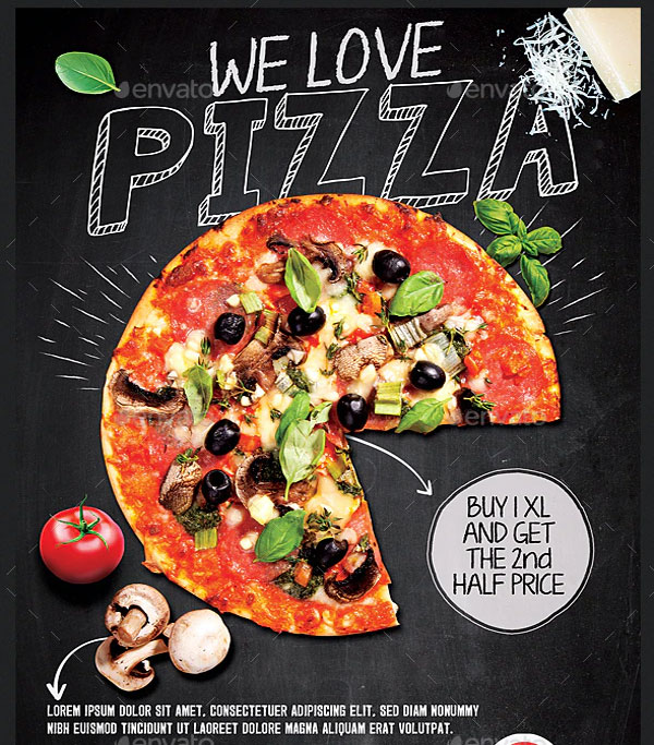 Pizza Flyer Menu Template