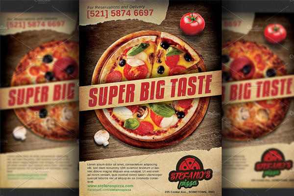 Pizza Restaurant Advertising Flyer
