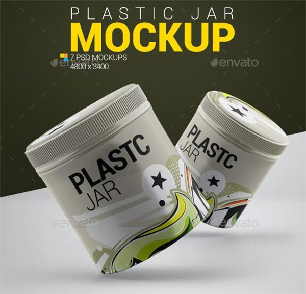 Plastic Jar Mockup