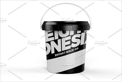Plastic Bucket Mockup Template