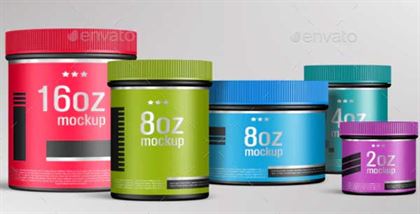 Plastic Cosmetic Jar Mockups