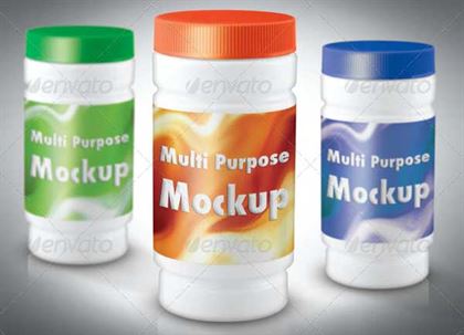 Plastic Jar Editable Mockup