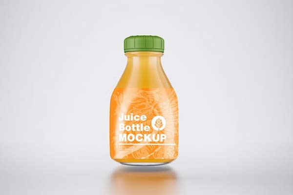 Plastic Juice Bottle Mockup