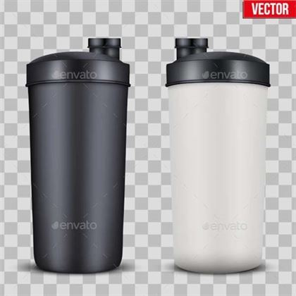 Plastic Sport Nutrition Drink Bottle PSD Mockup