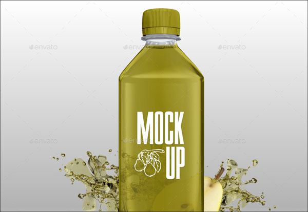 Plastic Water Bottle Mockup