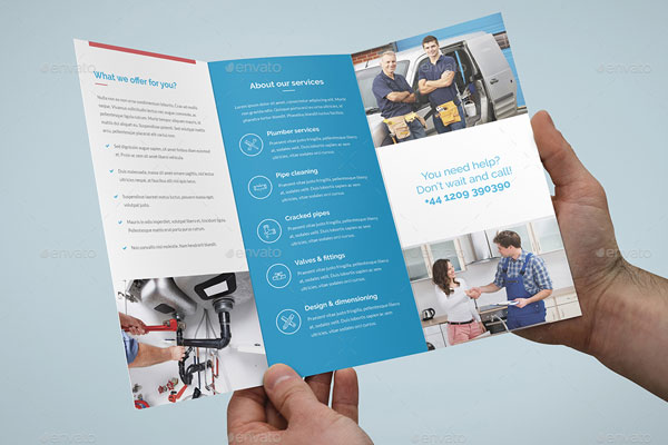 Plumbing Service Brochure Templates
