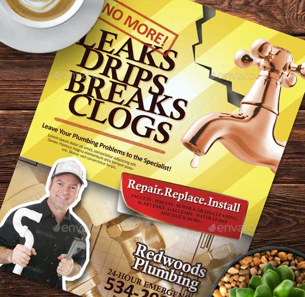 Plumbing Services Flyer Design