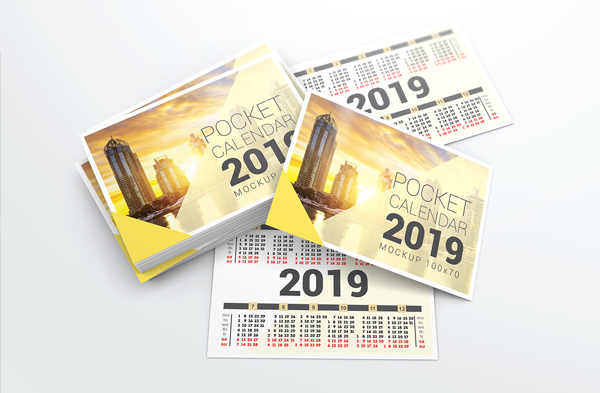 Pocket Calendar Mockups
