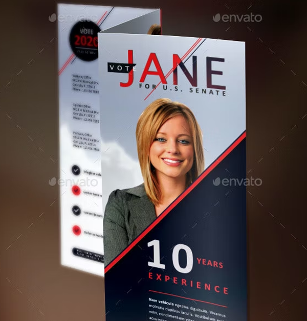 Political Tri-Fold Brochure Template