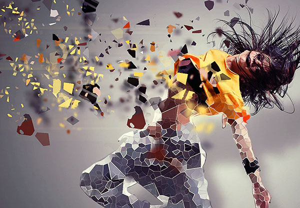 Polygons Break Photoshop Actions