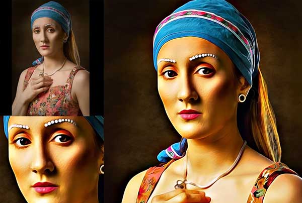 Portrait Oil Vexel Painting Action