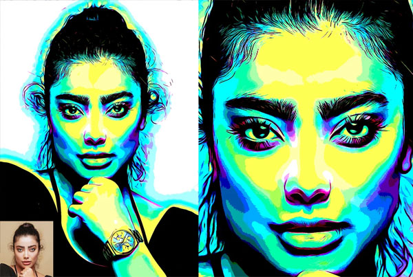 Portrait Cartoon Effect Action