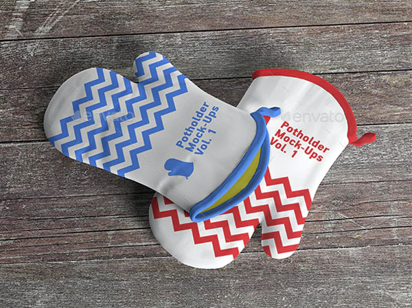 Potholder Gloves Mock-Ups