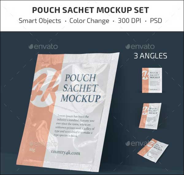 Pouch Sachet Mockup Set