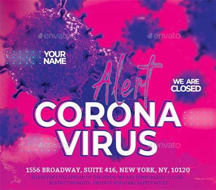 Precaution Coronavirus Flyer Template