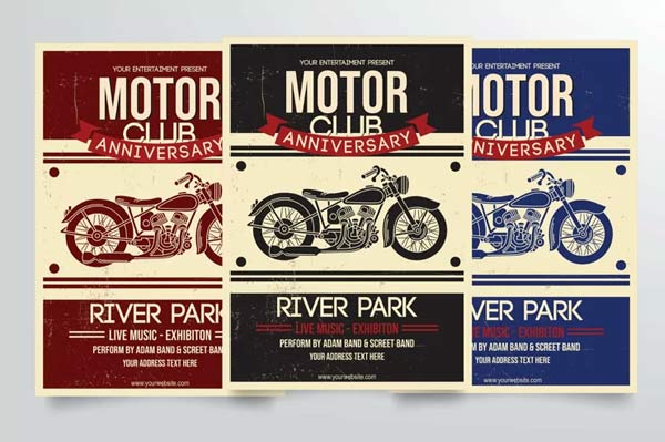Premium Motorcycle Club Flyer Template