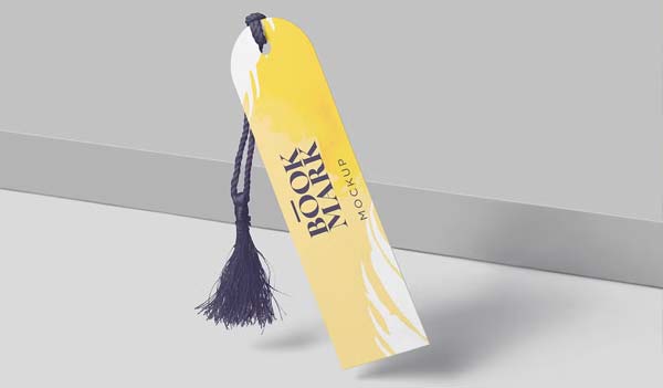 Premium Top Rounded Bookmark Mockups