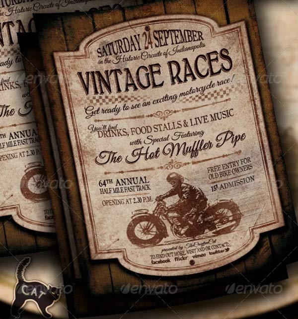 Premium Vintage Motorcycle Flyer
