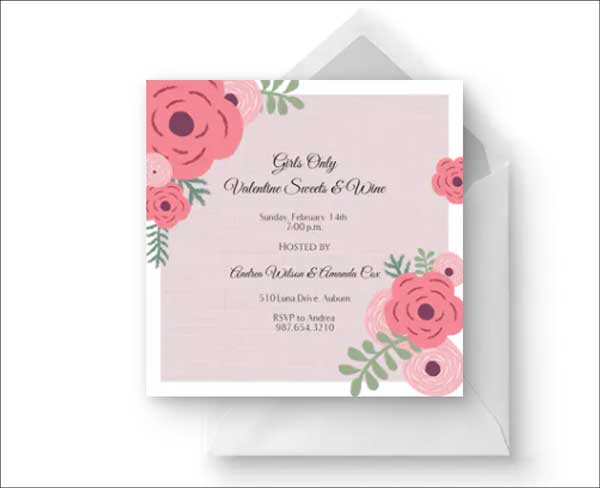 Pretty and Pink - Valentine's Day Invitation