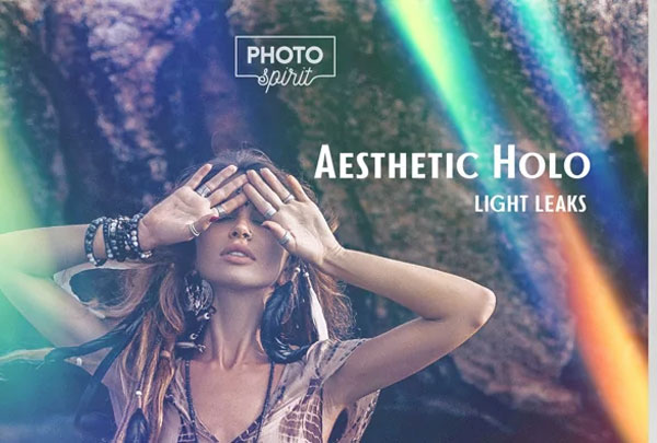 Print Aesthetic Holo Light Leaks Overlays